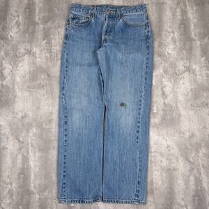 Vintage Levis 501 Jeans Mens 32x30 Denim Western Button Fly Whisker Y2K